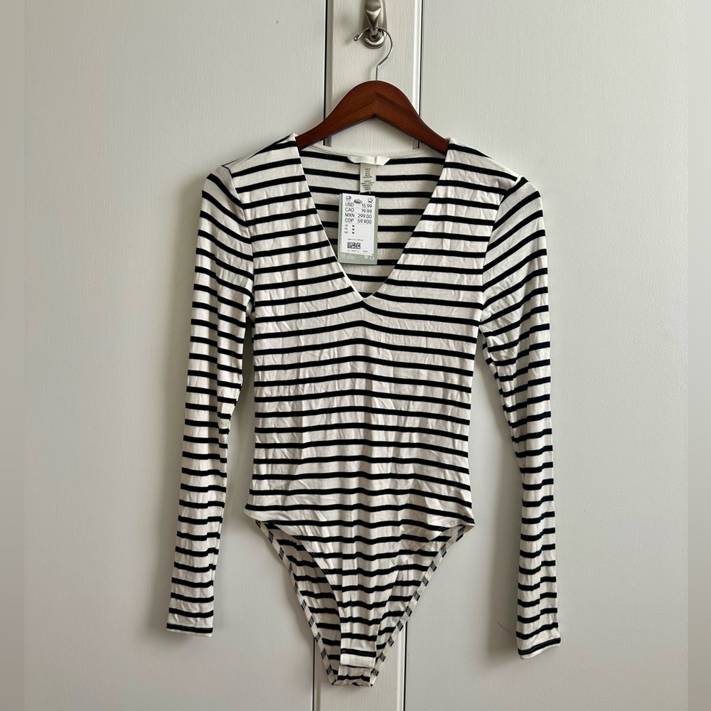 NWT Striped Long Sleeve Bodysuit